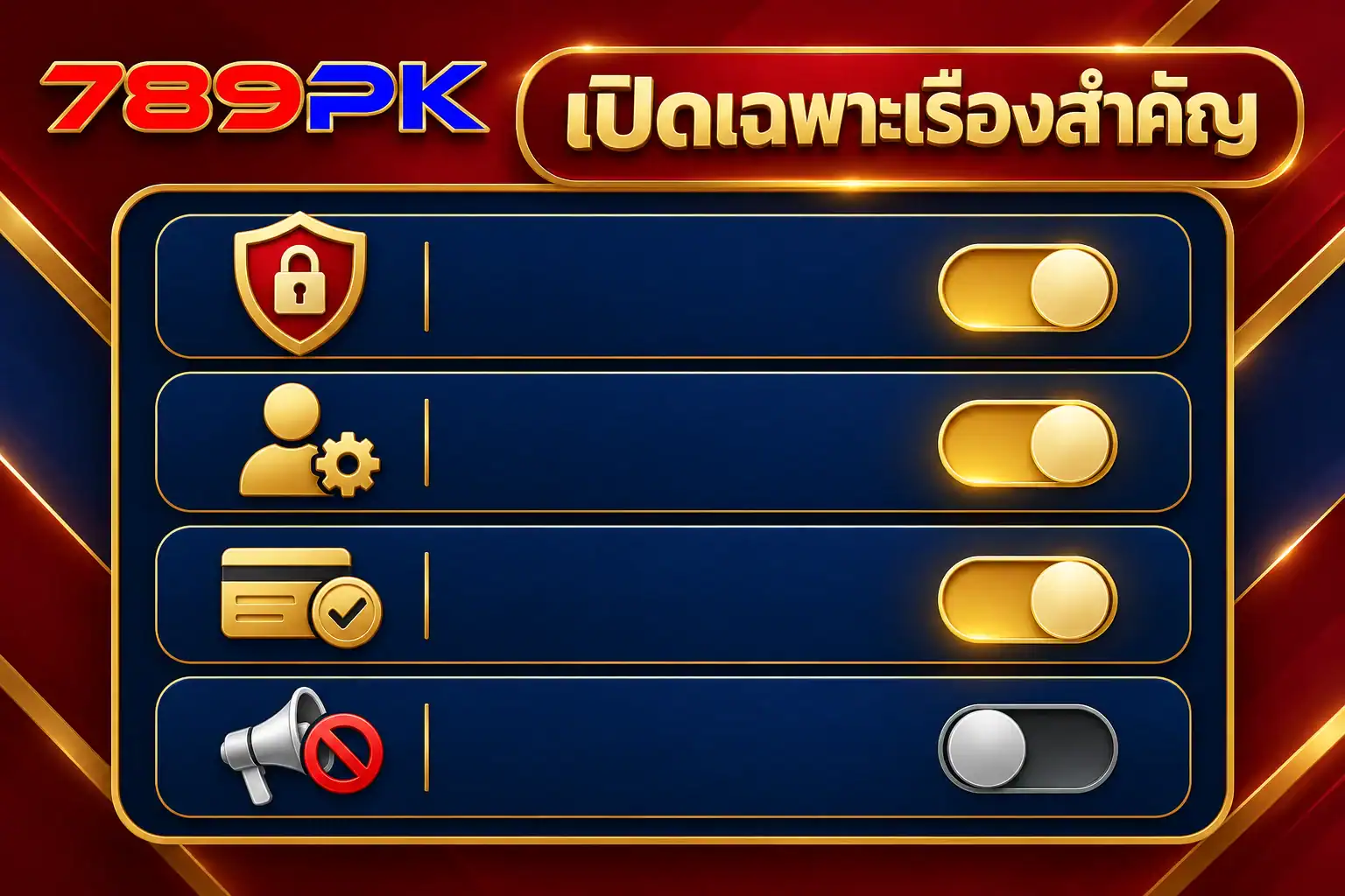 ตั้งการแจ้งเตือนเฉพาะเรื่องความปลอดภัย บัญชี และสถานะรายการที่สำคัญ