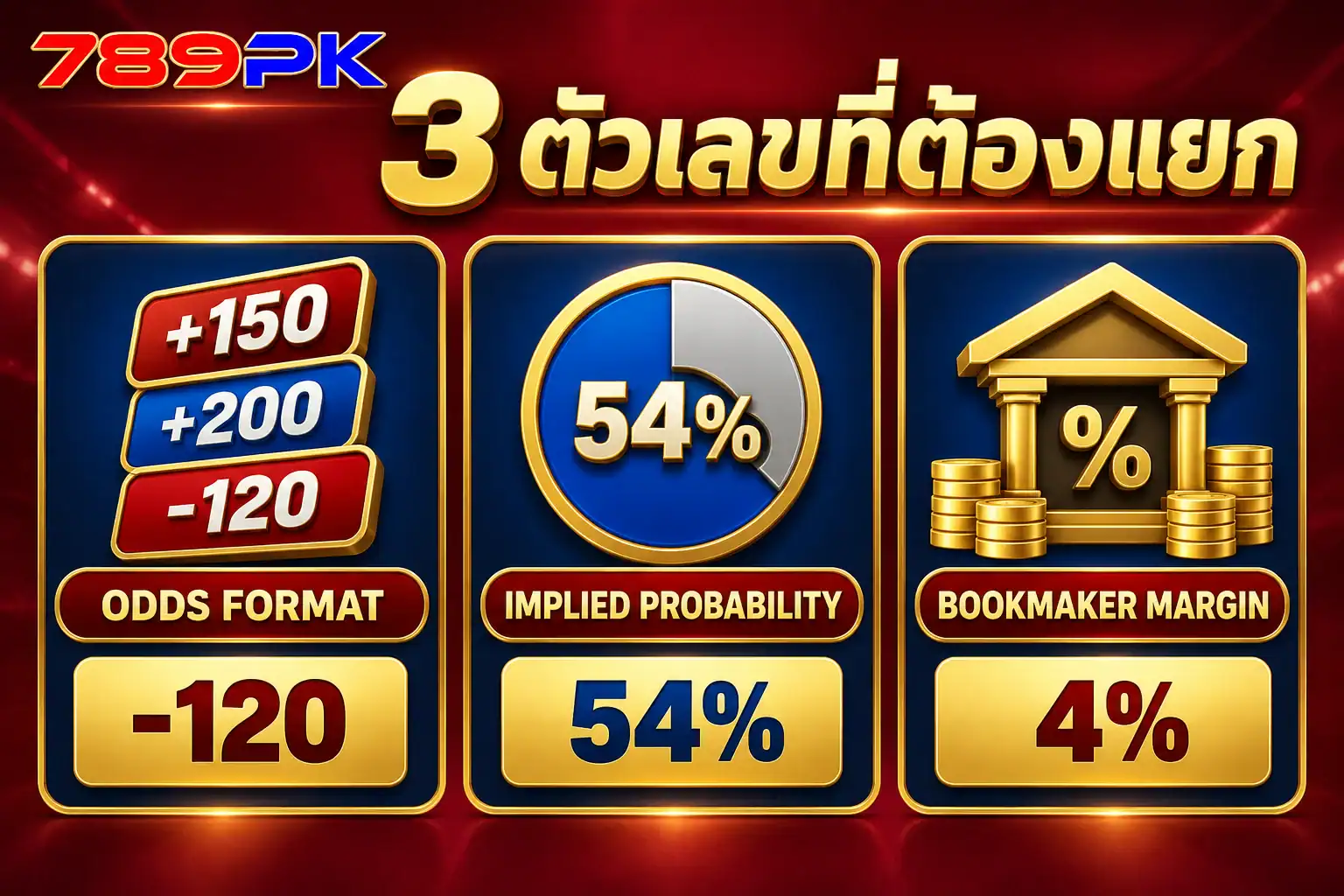 สรุป 3 ตัวเลขที่ต้องแยก ได้แก่ รูปแบบราคา ความน่าจะเป็นโดยนัย และส่วนต่างผู้ให้ราคา